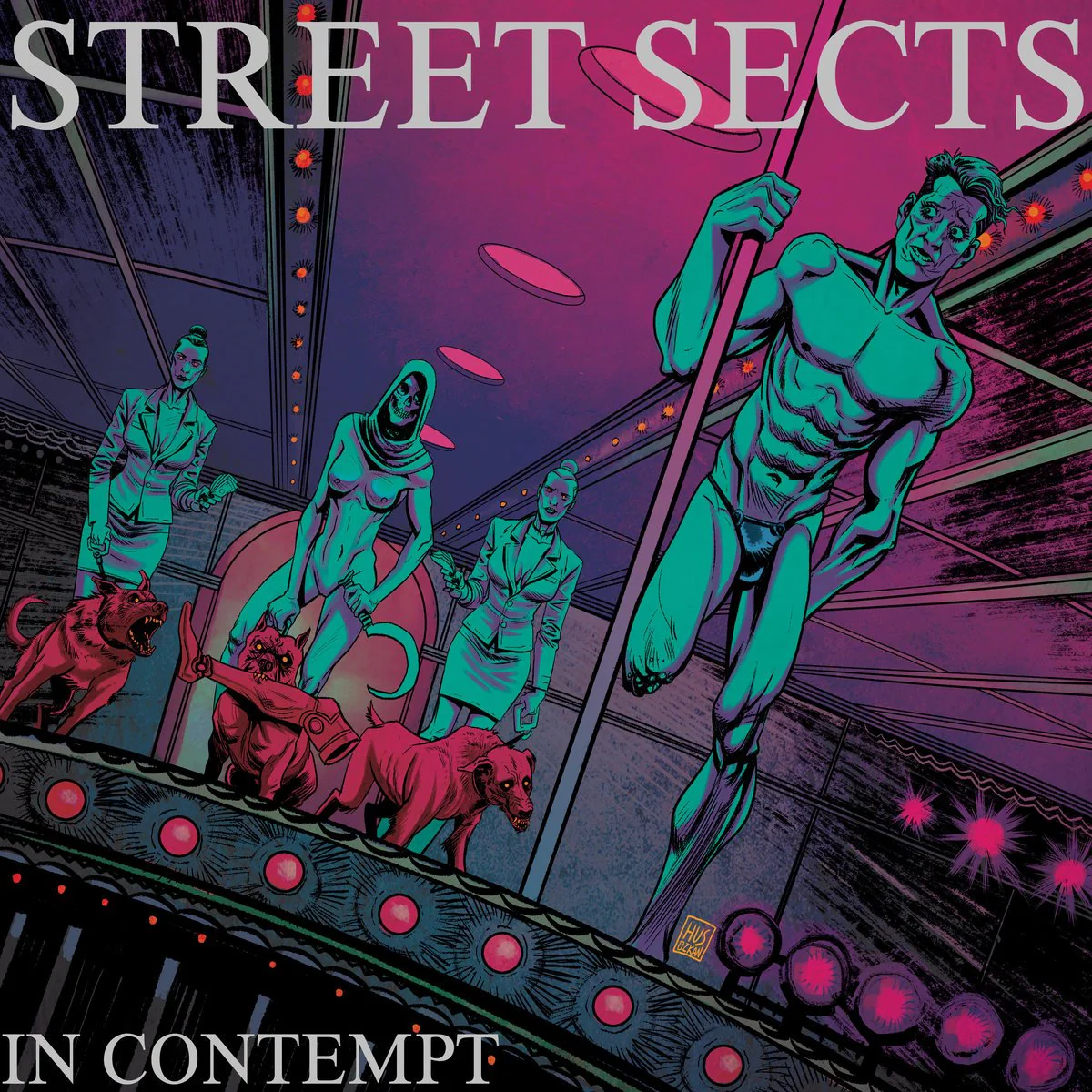 PORTRAYAL OF GUILT & STREET SECTS 'SPLIT' 7" - BLUE - Image 2
