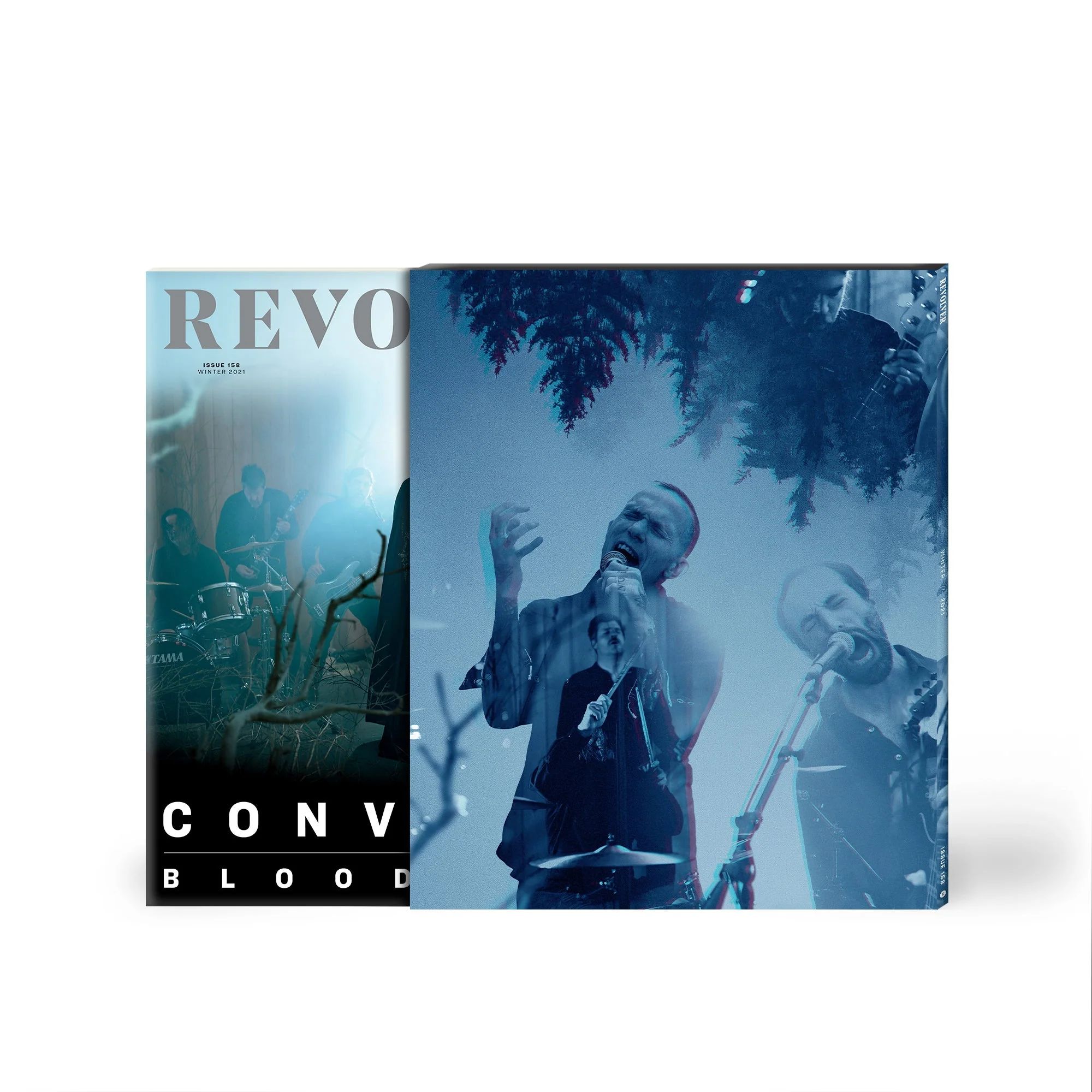 REVOLVER x CONVERGE WINTER 2021 ISSUE HAND-NUMBERED SLIPCASE 2LP - EXCLUSIVE - LTD. 200 - BLOODMOON/CLEAR NAVY CLOUDY - Image 3