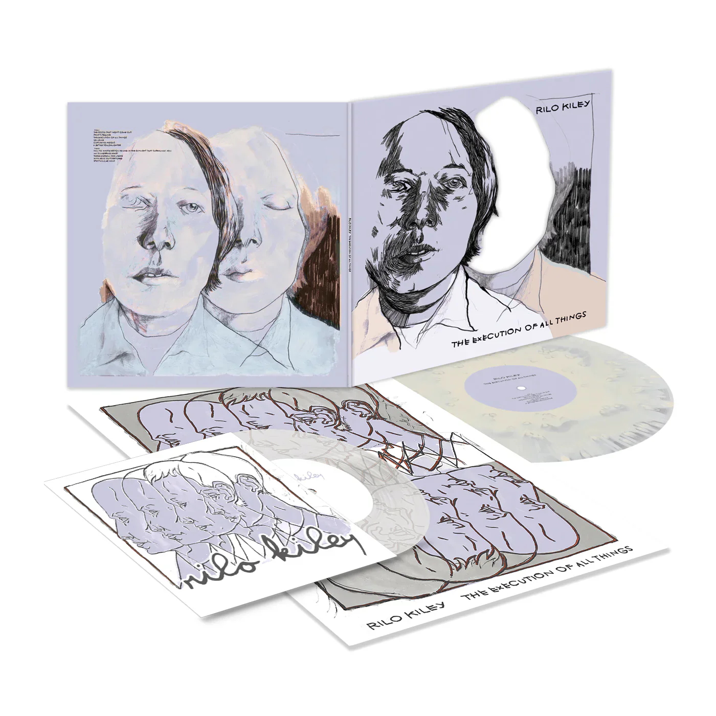 RILO KILEY 'THE EXECUTION OF ALL THINGS (FROZEN LAKE EDITION)' LP + 7" - CLOUDY TRANSPARENT/CREAM