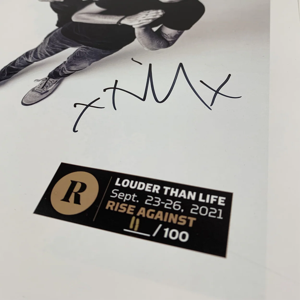 RISE AGAINST X REVOLVER X LOUDER THAN LIFE - SIGNED FESTIVAL POSTER - Image 2