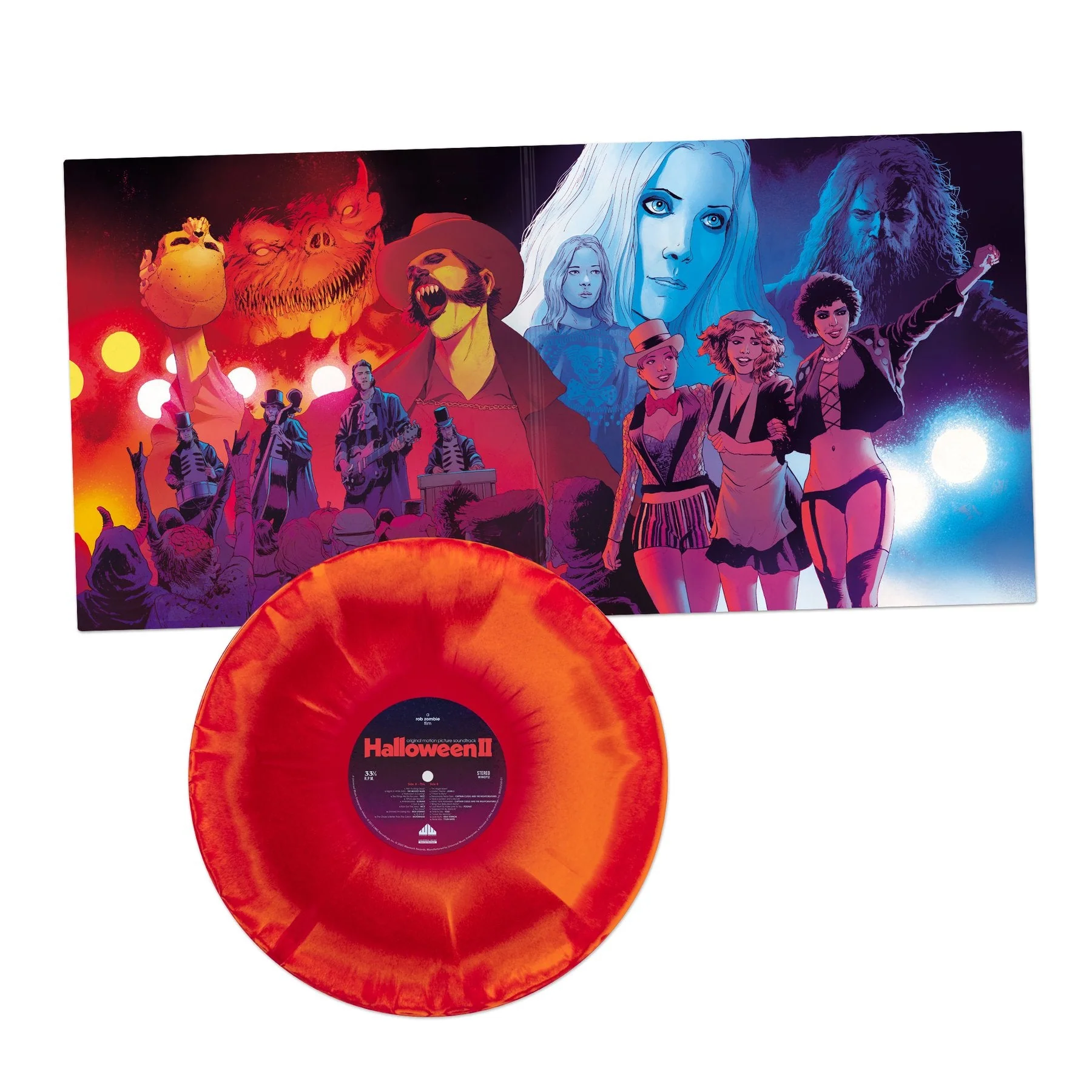 'HALLOWEEN II' MOTION PICTURE SOUNDTRACK LP - PUMPKIN ORANGE/CANDY APPLE RED/MAGENTA/SWIRL - Image 2