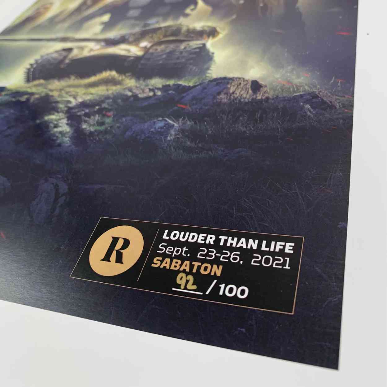 SABATON X REVOLVER X LOUDER THAN LIFE - SIGNED FESTIVAL POSTER - Image 2