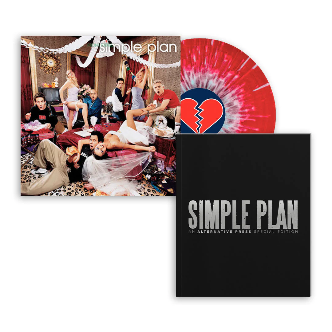 SIMPLE PLAN'NO PADS, NO HELMETS...JUST BALLS' LP - EXCLUSIVE - LTD. 700 - RED/WHITE/SPLATTER + SPECIAL COLLECTOR'S EDITION DELUXE MAGAZINE