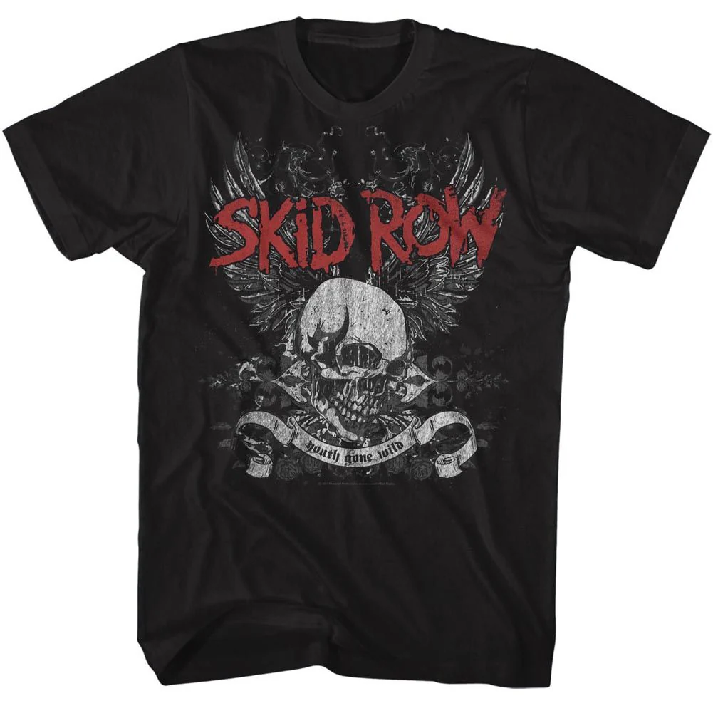SKID ROW - SKULL AND WINGS SHIRT