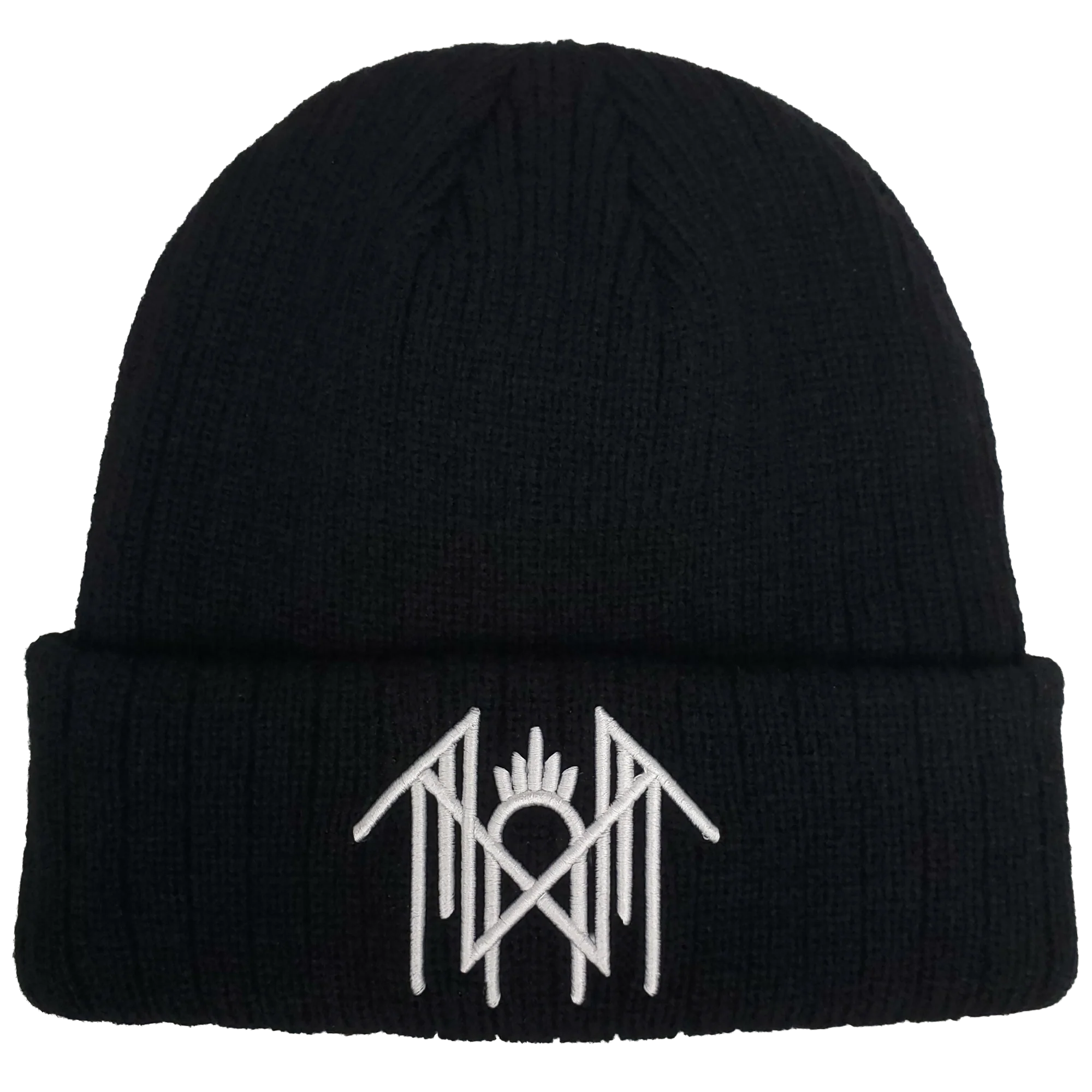 SLEEP TOKEN EMBROIDERED LOGO 3XL1 RIBBED BLACK ACRYLIC KNIT HAT