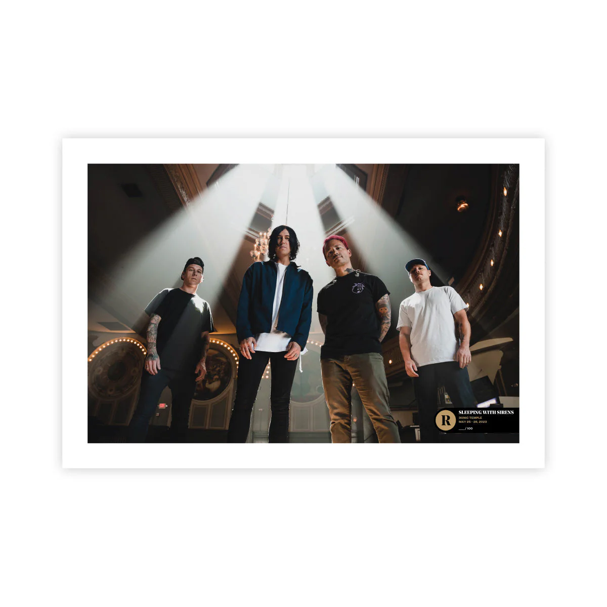 SLEEPING WITH SIRENS X SONIC TEMPLE FESTIVAL 2023 SIGNED POSTER - EXCLUSIVE - LTD. - Image 2