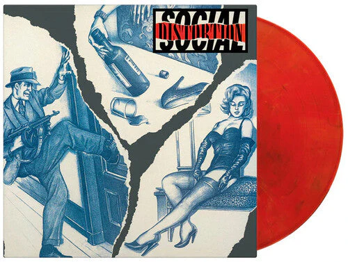 SOCIAL DISTORTION 'SOCIAL DISTORTION' LP - IMPORT - RED/BLACK/WHITE/MARBLE