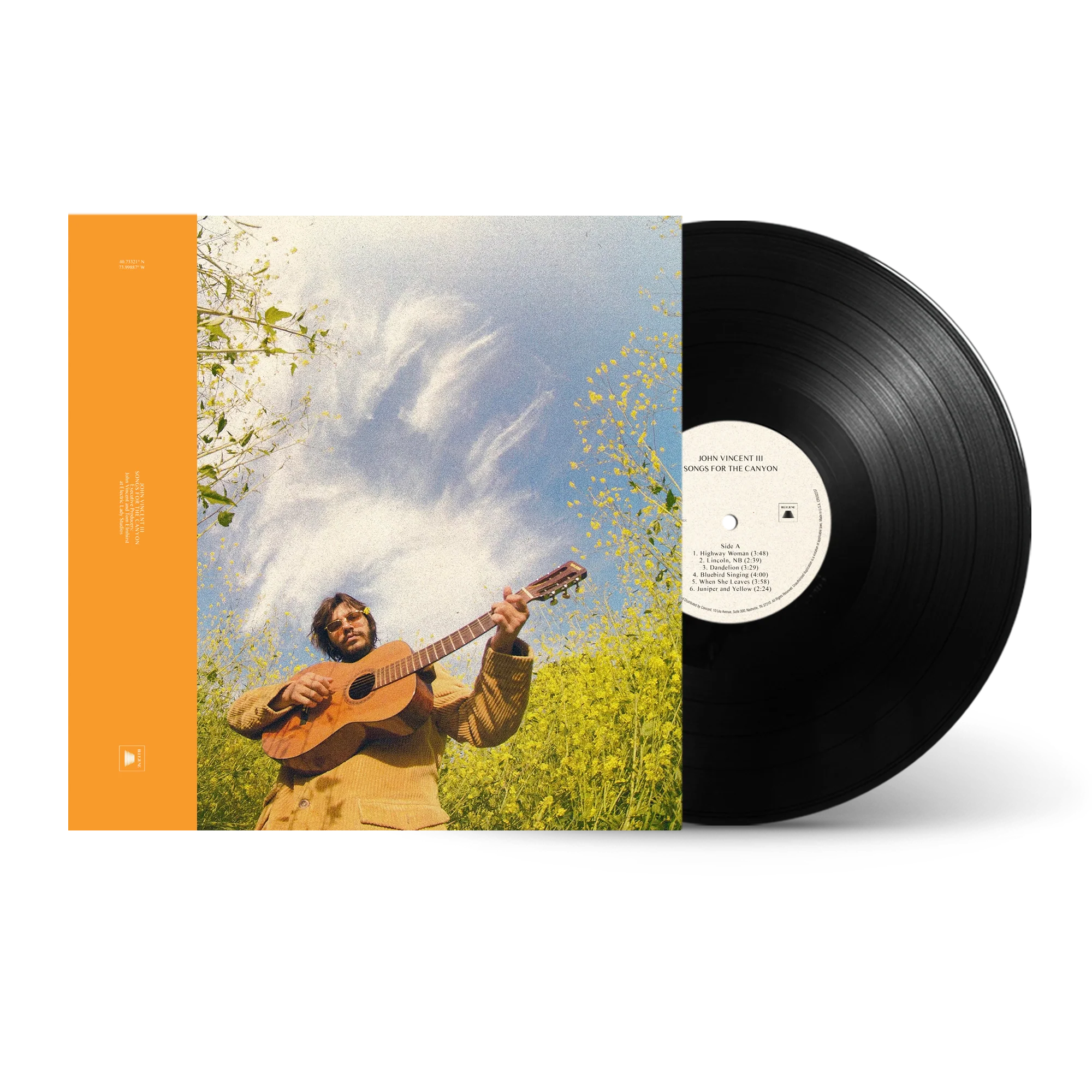JOHN VINCENT III 'SONGS FOR THE CANYON' LP - BLACK
