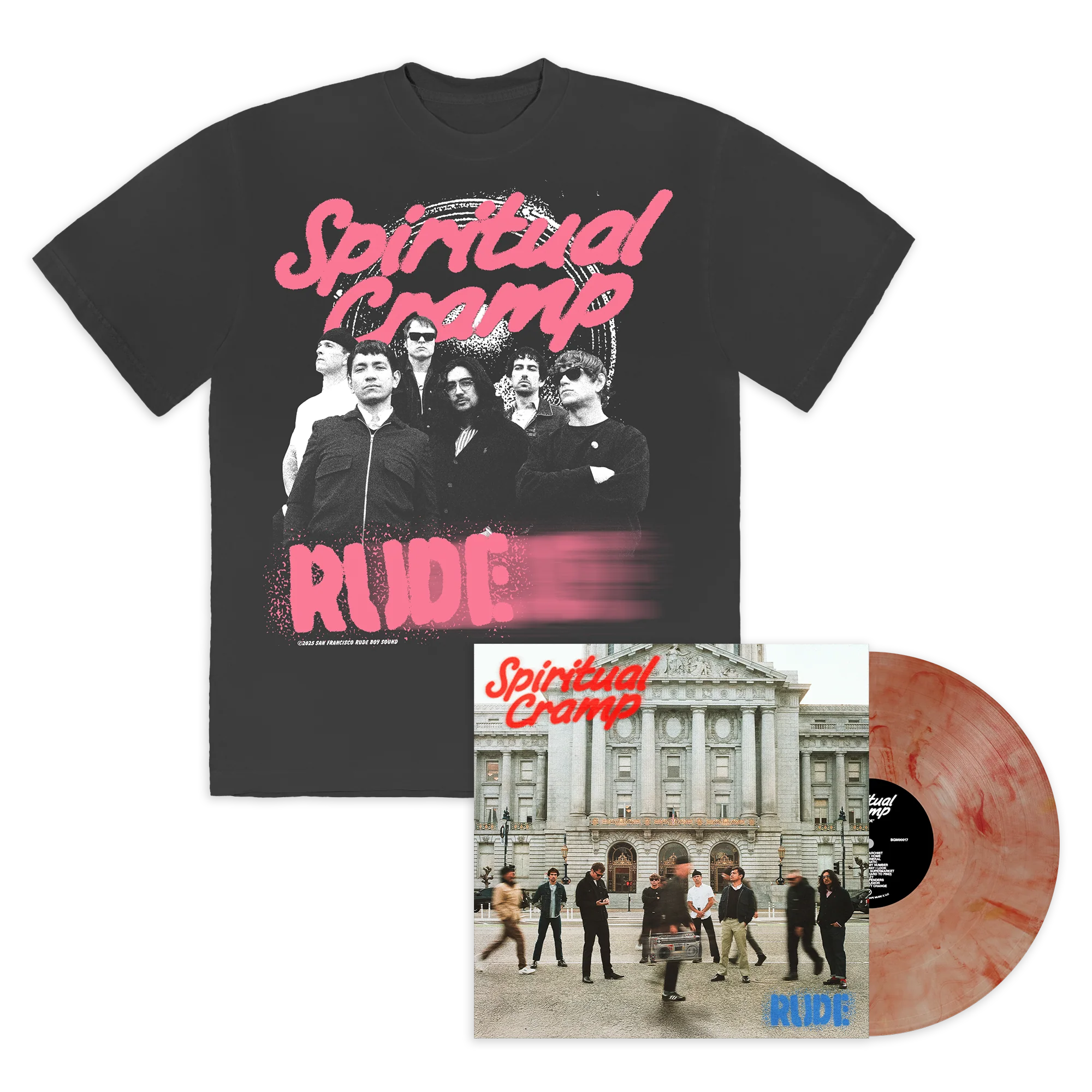 SPIRITUAL CRAMP 'RUDE' LP + ALT PRESS EXCLUSIVE T-SHIRT - EXCLUSIVE - LTD. 500 - ORANGE MARBLE