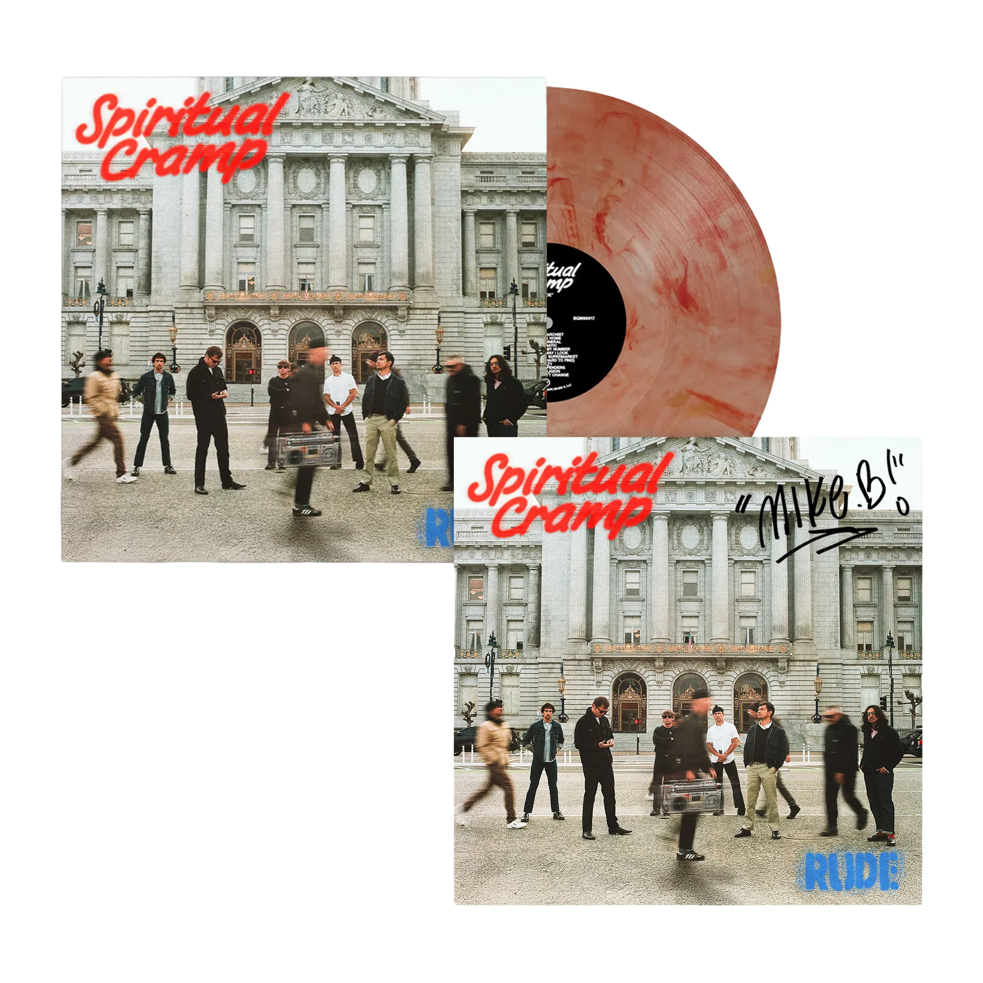 SPIRITUAL CRAMP 'RUDE' LP + SIGNED INSERT - EXCLUSIVE - ORANGE MARBLE
