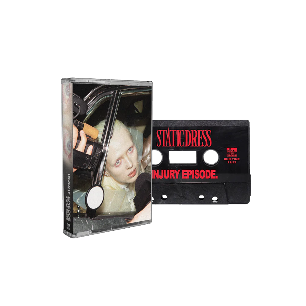 STATIC DRESS 'INJURY EPISODE' CASSETTE - EXCLUSIVE - LTD. 50 - BLACK/RED/MARBLE