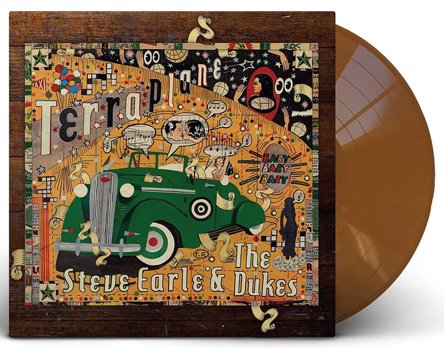 STEVE EARLE & THE DUKES 'TERRAPLANE' LP - TRANSPARENT GOLD