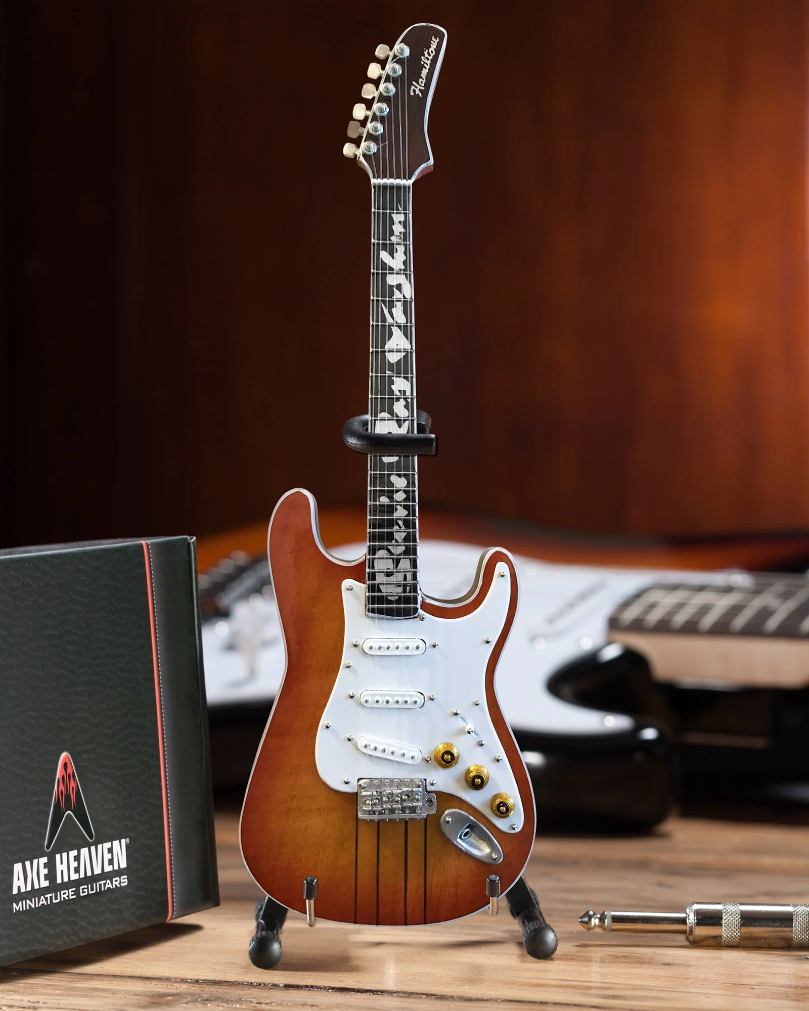 STEVIE RAY VAUGHAN SIGNATURE HAMILTONE MINIATURE GUITAR REPLICA