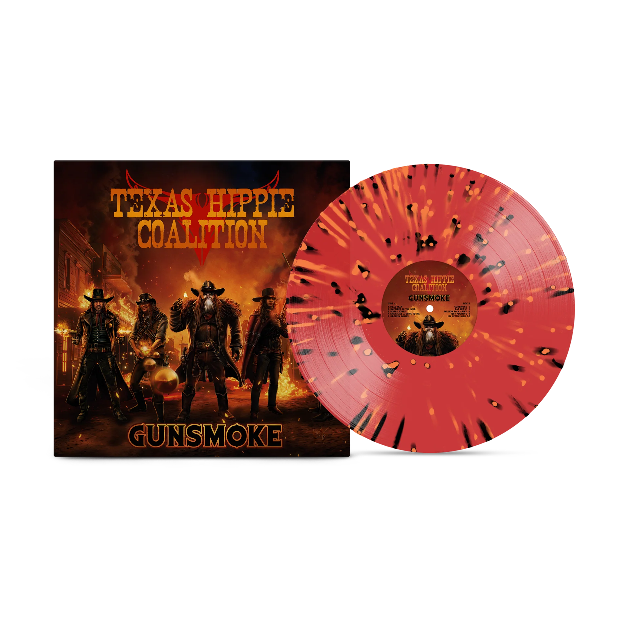TEXAS HIPPIE COALITION 'GUNSMOKE' LP - SPLATTER