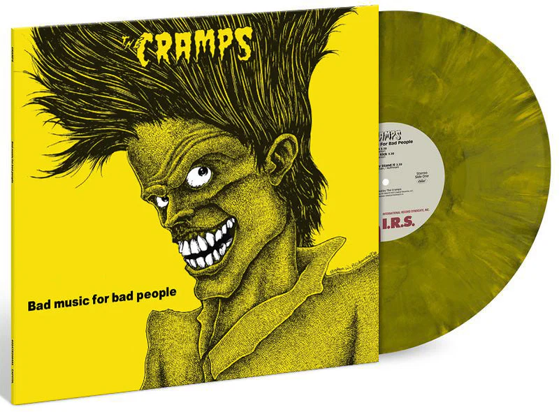 THE CRAMPS 'BAD MUSIC FOR BAD PEOPLE' LP - GOO GOO MUCK GREEN