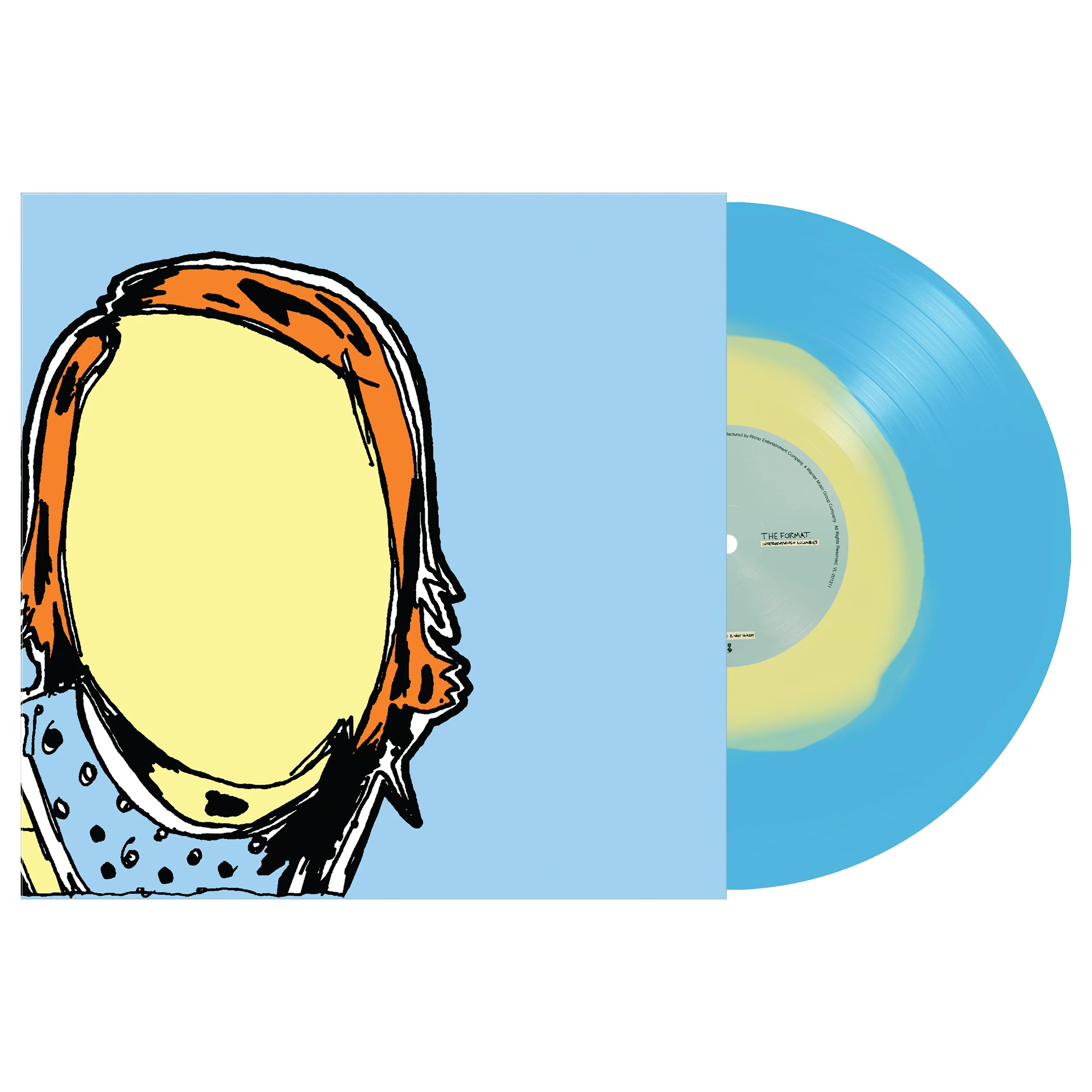 THE FORMAT'INTERVENTIONS & LULLABIES' LP - EXCLUSIVE - LTD. 350 - TRANSPARENT BLUE/OPAQUE YELLOW/BLOB