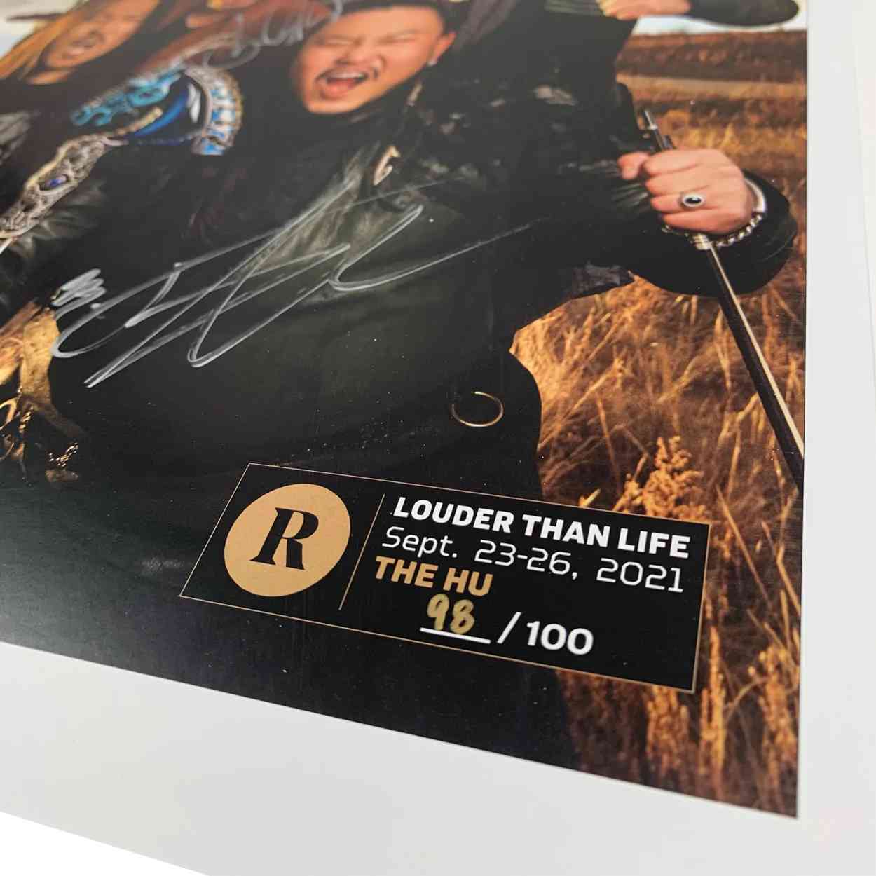 THE HU X REVOLVER X LOUDER THAN LIFE - SIGNED FESTIVAL POSTER - Image 2