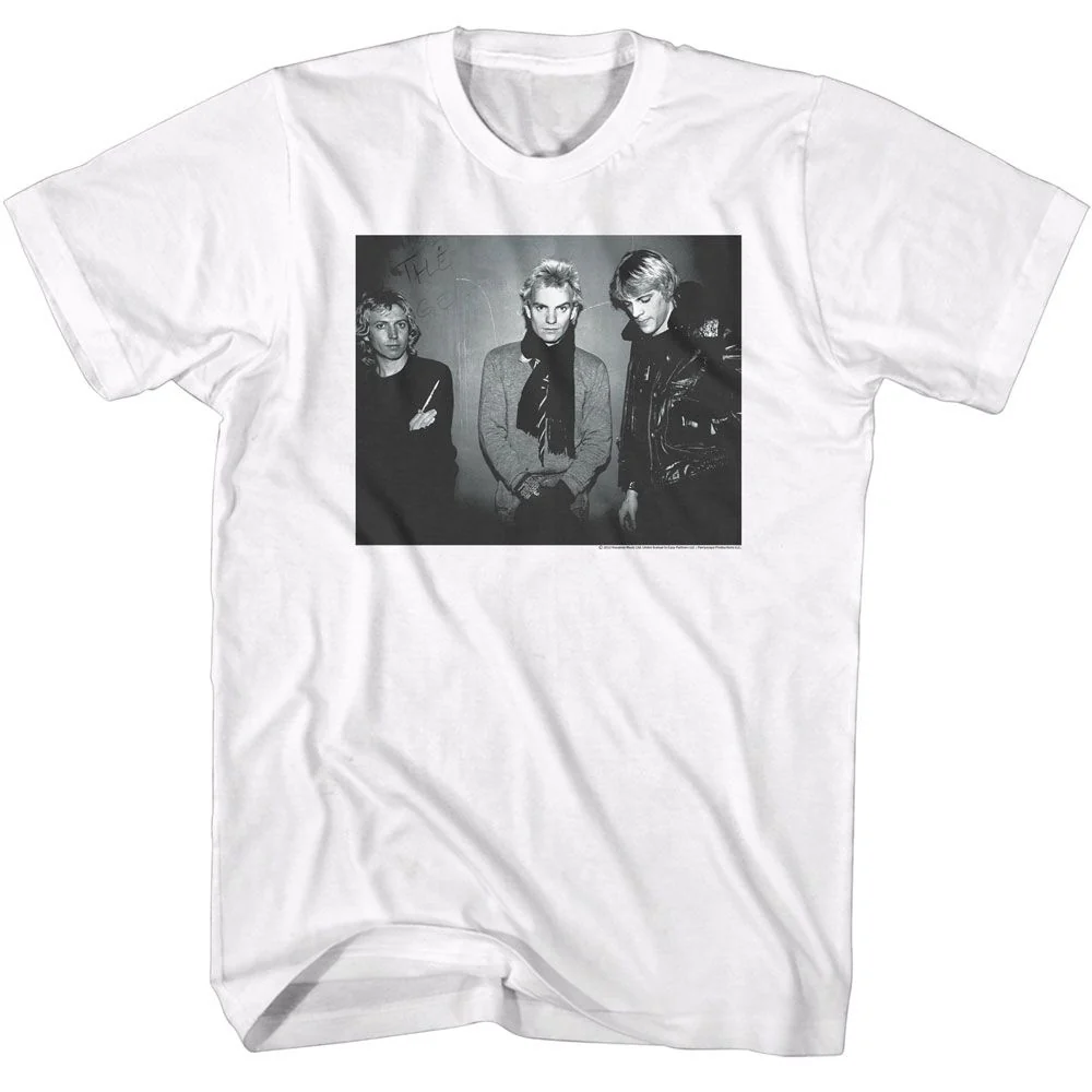 THE POLICE - BW AGAINST WALL SHIRT