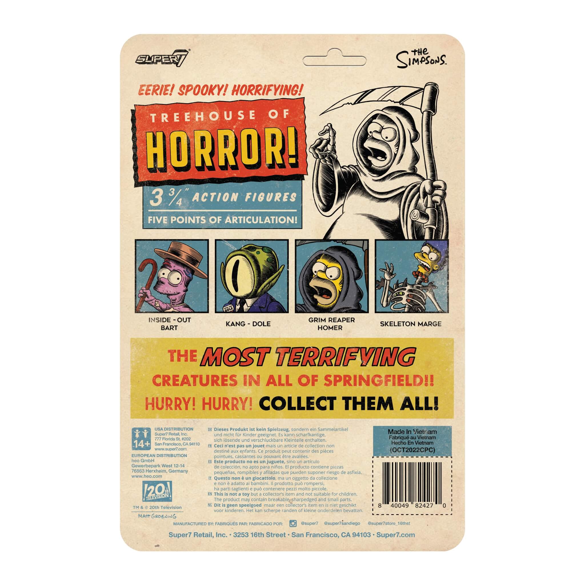 THE SIMPSONS REACTION WAVE 3 'TREEHOUSE OF HORROR - ALIEN PRESIDENT' FIGURE - Image 3