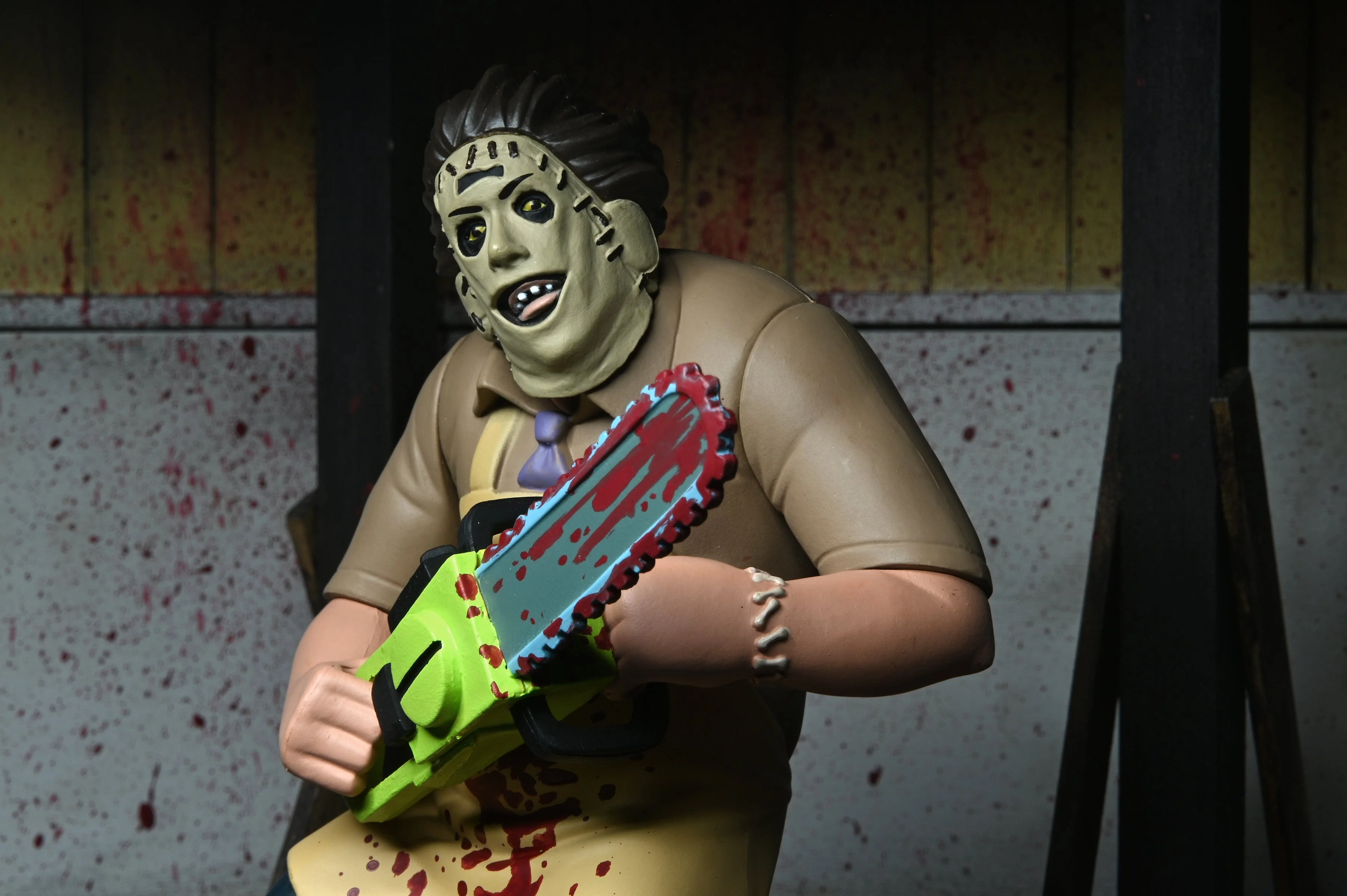 THE TEXAS CHAINSAW MASSACRE 'LEATHERFACE (50TH ANNIVERSARY) ' TOONY TERRORS ACTION FIGURE - Image 4