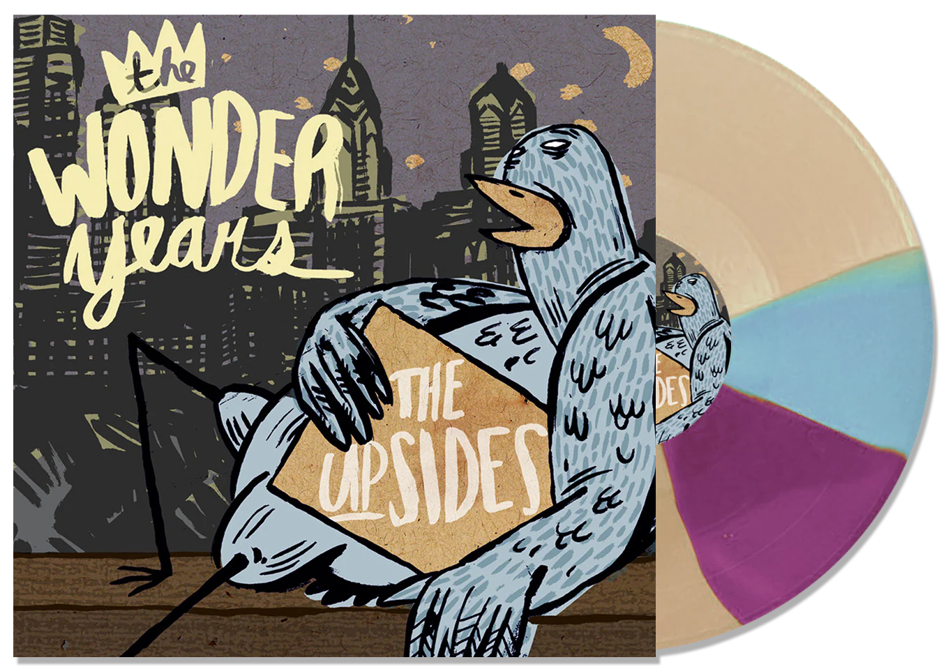 THE WONDER YEARS 'THE UPSIDES' LP - EXCLUSIVE â€“ LTD. 500 -  BLUE/ORANGE/BLACK TWISTER