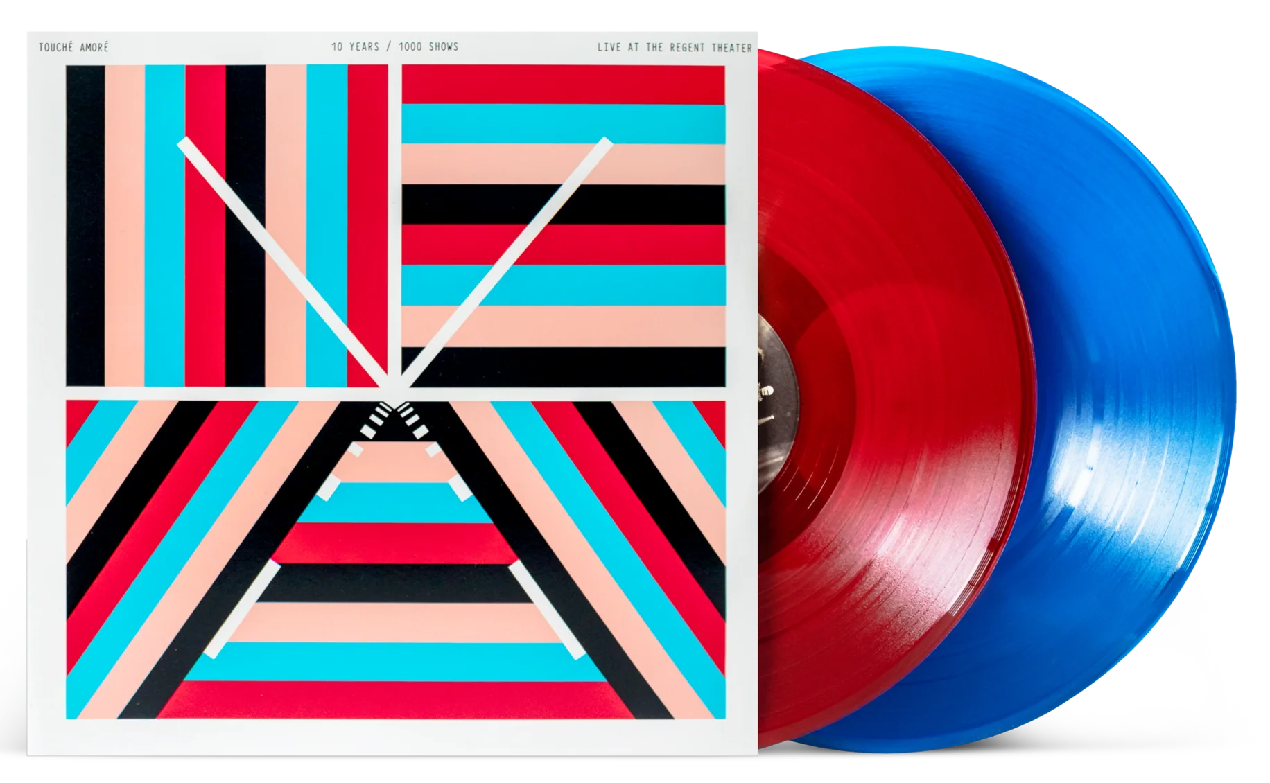 TOUCHE AMORE '10 YEARS / 1000 SHOWS - LIVE AT THE REGENT THEATER' 2LP - RED/BLUE
