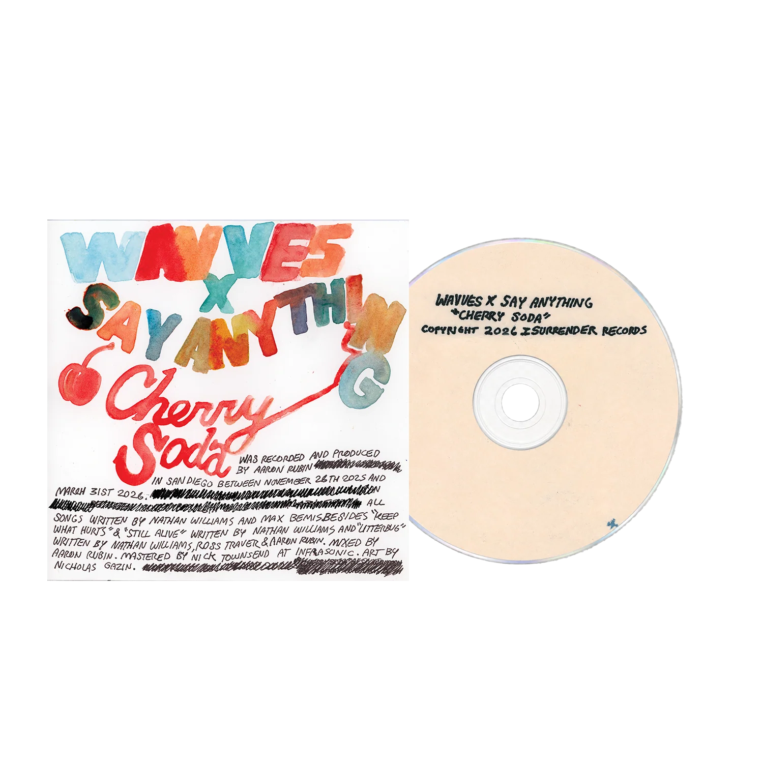 WAVVES X SAY ANYTHING 'CHERRY SODA' CD