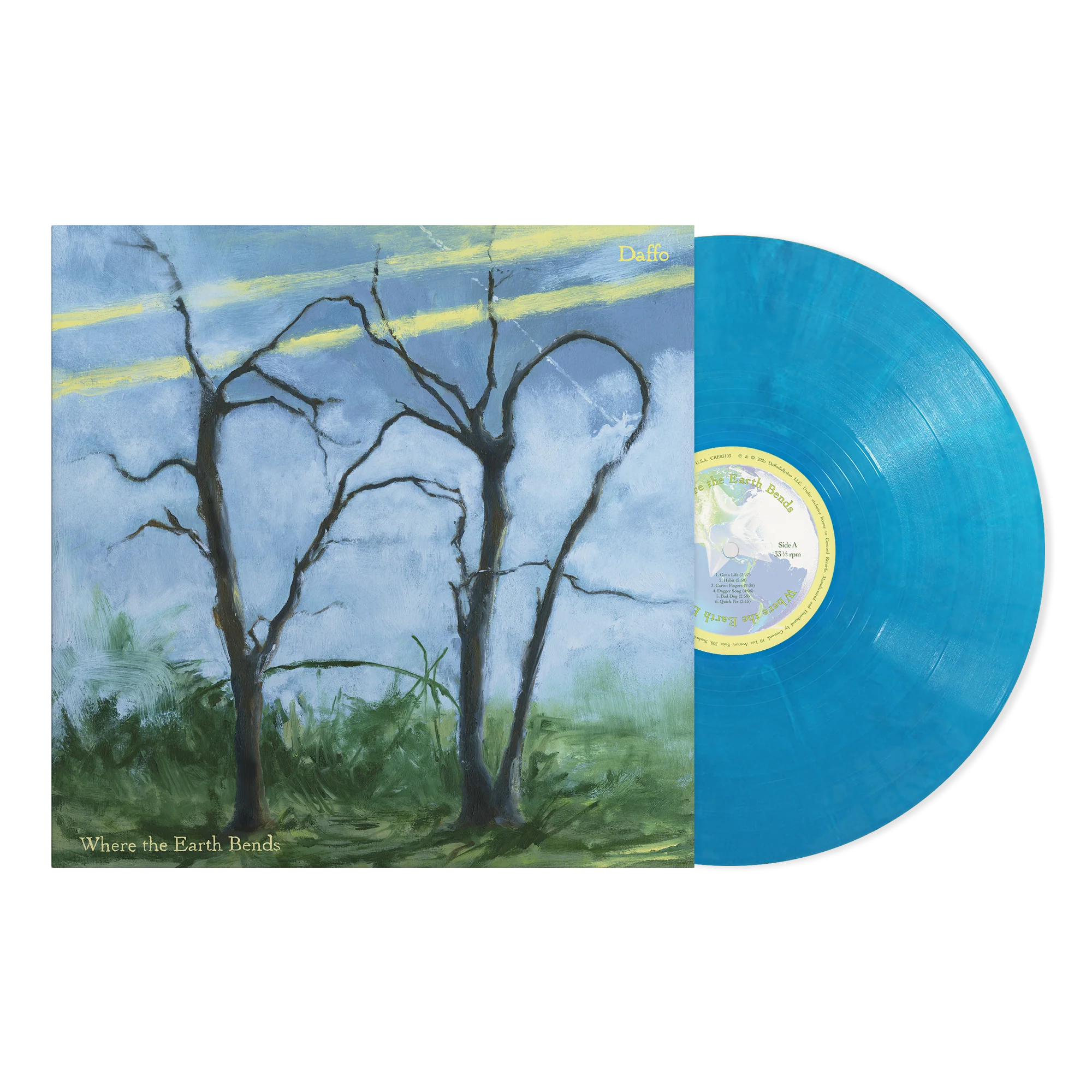 DAFFO 'WHERE THE EARTH BENDS' LP - BLUE ECO-MIX