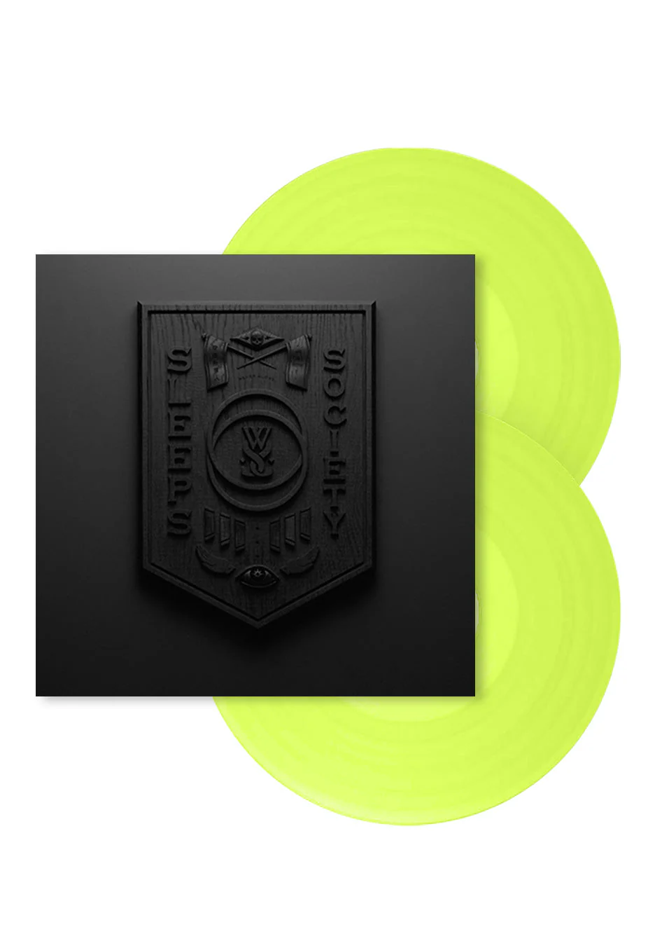 WHILE SHE SLEEPS 'SLEEPS SOCIETY' 2LP - DELUXE BRIGHT YELLOW