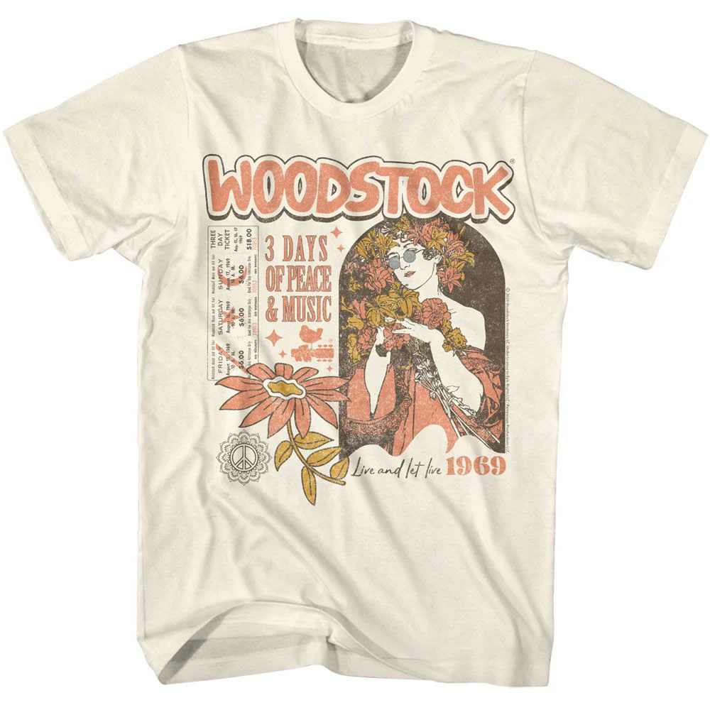 WOODSTOCK - HIPPIE FLOWER GIRL SHIRT